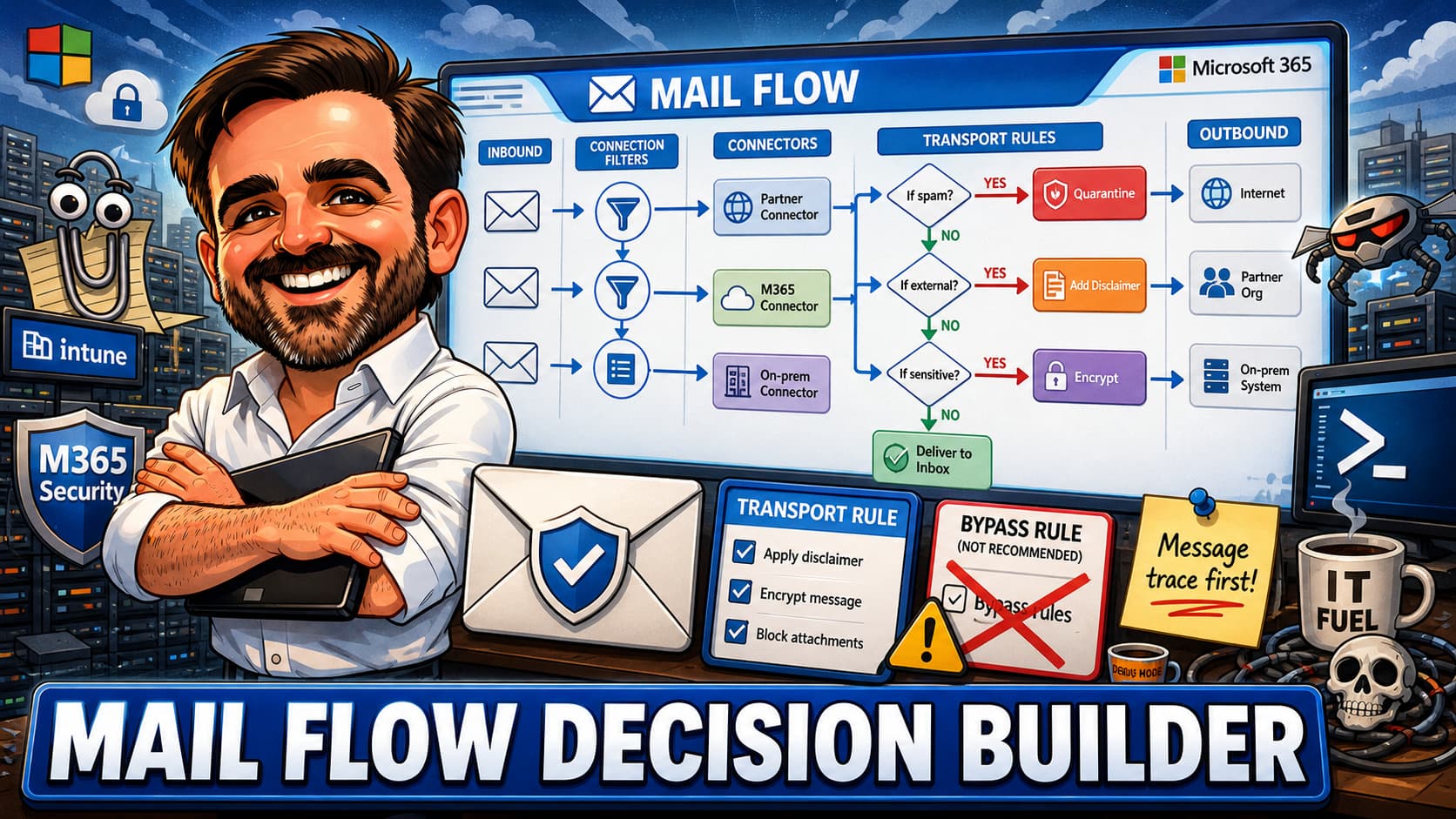 Exchange Online Mail Flow Decision Builder: Rules, Connectors and Sending Patterns for 2026