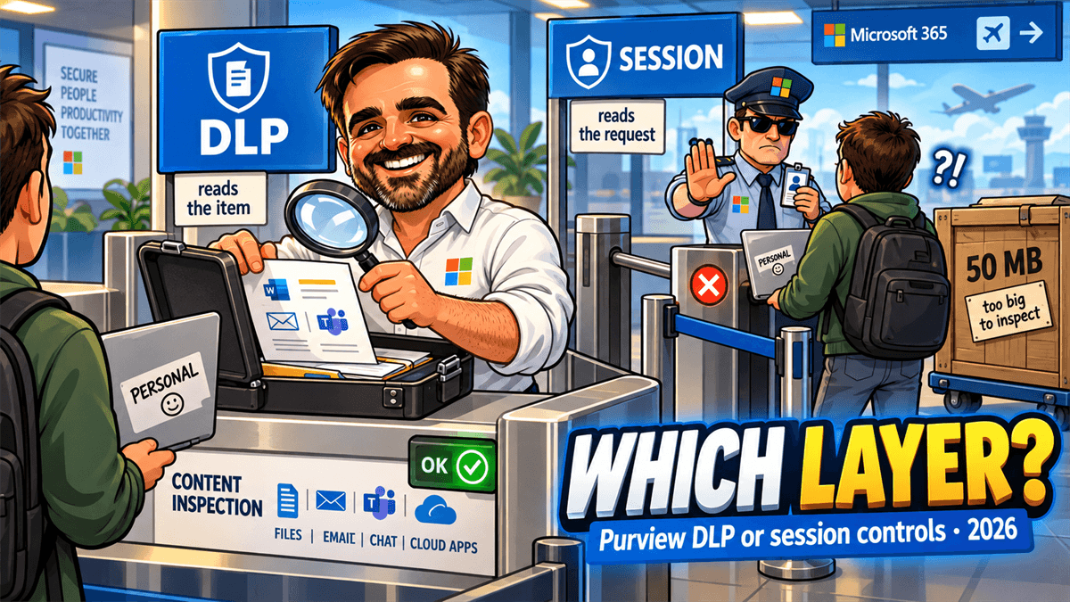 Purview DLP or Session Controls: Which Layer Each One Can Actually Reach