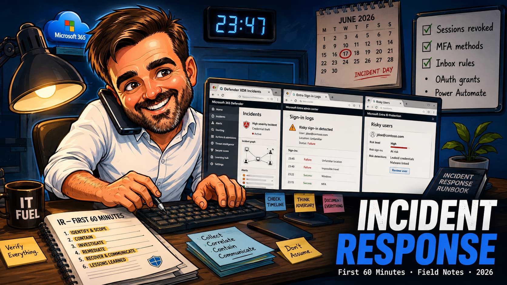 Microsoft 365 Incident Response Runbook: First 60 Minutes After a Compromised Account (2026)